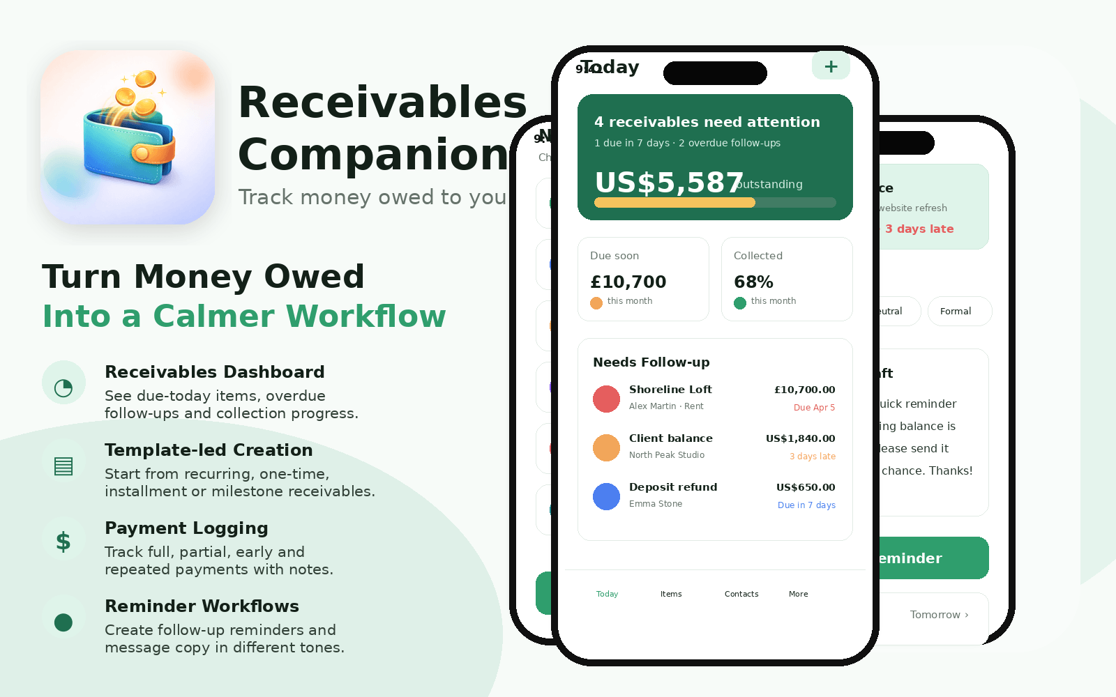 Receivables Companion screenshot